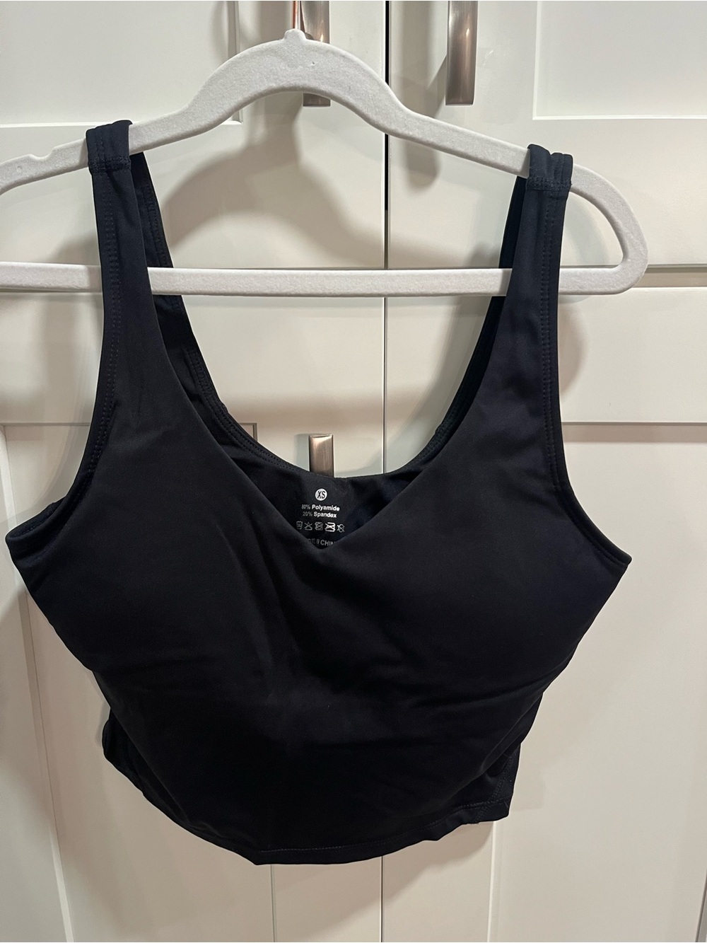 Amazon Black Seamless Tank Sports Bra Top